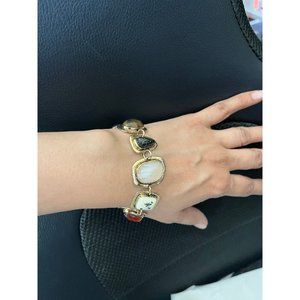 Golden bracelet Vintage style statement gold boho bracelet gold tone chunky